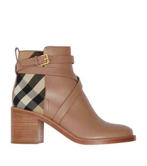 burberry ankle boots brown|Burberry Check Panel 70mm Leather Ankle Boots .